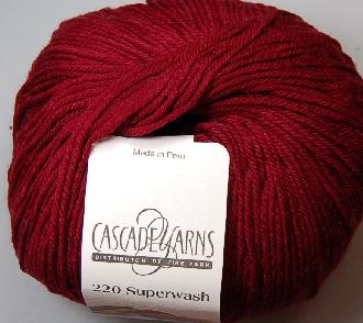 Cascade 220 Superwash Yarn  855 Maroon