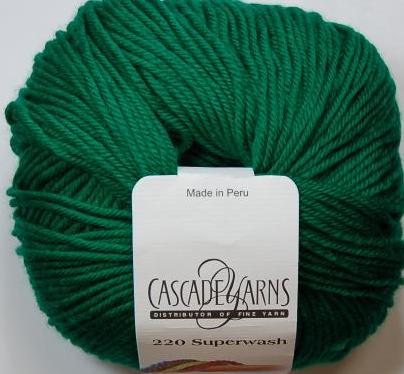 Cascade 220 Superwash Yarn  864 Christmas Green