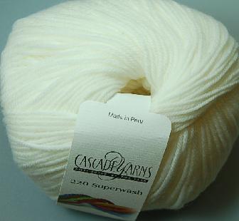 Cascade 220 Superwash Yarn  871 White