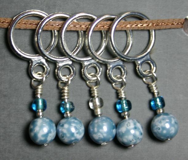 Creative Fiber Artists Set of Five Stitch Ring Markers - cb18