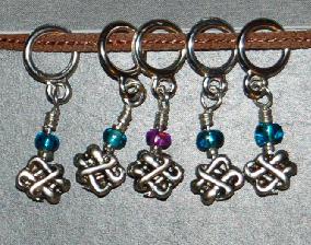 Creative Fiber Artists Set of Five Stitch Ring Markers - mb11 (small)