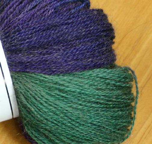 Cherry Tree Hill Possum Lace Yarn Purples Green...