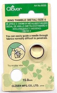 Clover #6020 Metal Ring Thimble Size 0