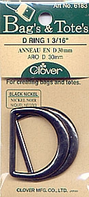 Clover #6183 D-Rings Black/Nickel 1 3/16 inch