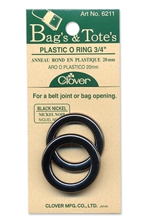 Clover #6211 Plastic O-Ring Black Nickel 3/4 inch