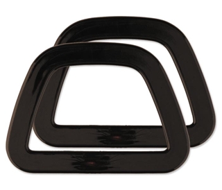 Clover #6330 D-Shape Black Tote Bag Handle 4 5/8 x 4 7/8 inch