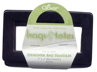 Clover #6348 Designer Bag Handles Ebony 5 x 3 inch