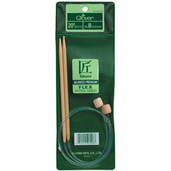 Clover Flex Bamboo Knitting Needles (50 cm) 20 Inch US Size 15 (10 mm)