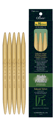 Takumi Velvet Double Point Bamboo 7 inch Knitting Needles  #8