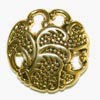 #340265 23mm Gold Metal Button from Dill