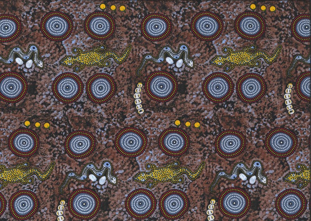 Aboriginal Australian Fabric - 100% Cotton - Sn...