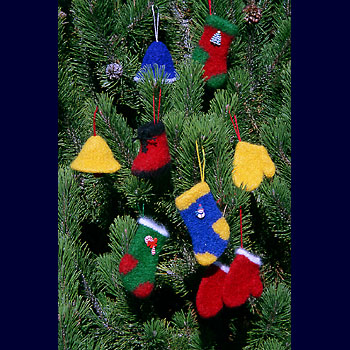 Make a Felt Mitten and Ice Skate Ornament