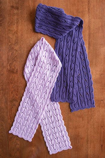 Fiber Trends Fuchsia Lace Scarves Pattern AC-74