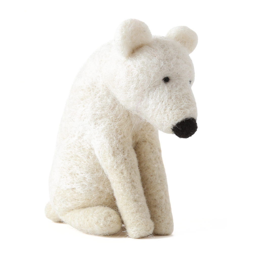 Baby Polar Bear - Needle Felting Kit Baby Polar Bear - Needle Felting Kit