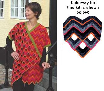 Harrisville Designs Vivian Hoxboro Knitters Angles Jacket Colorway H2354-02