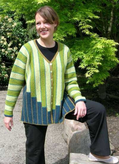 Harrisville Designs Vivian Hoxboro Trip Trap Jacket Colorway 21