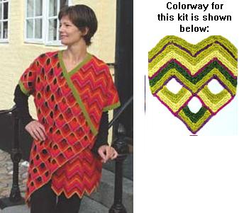 Harrisville Designs Vivian Hoxboro Knitters Angles Jacket Colorway H2354-03