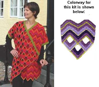Harrisville Designs Vivian Hoxboro Knitters Angles Jacket Colorway H2354-04
