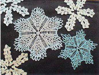 Heartstrings #H22 Lacyflakes Knitted Snowflakes Pattern