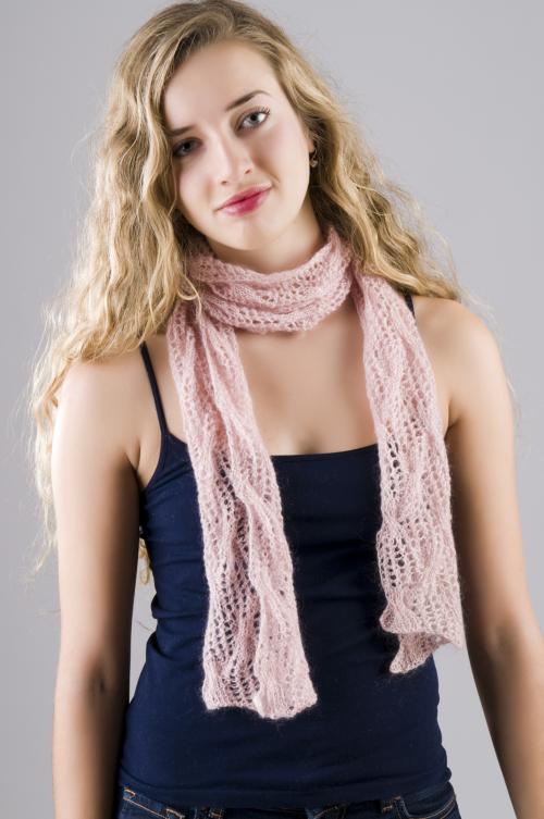 Heartstrings   #H61 Lace and Cables Scarf Pattern