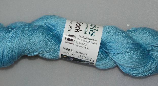 Ivy Brambles Bamboo Silk Sock Yarn 109 Wild Blueberries