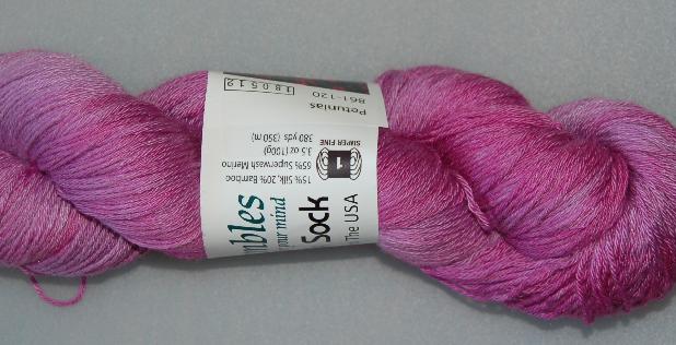 Ivy Brambles Bamboo Silk Sock Yarn 120 Petunias