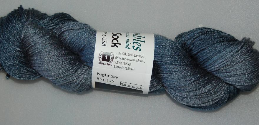 Ivy Brambles Bamboo Silk Sock Yarn 127 Night Sky