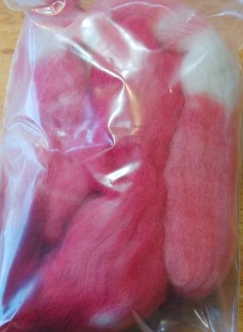 Ivy Brambles Hand Dyed Felting Roving #005 Pink...