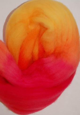 Ivy Brambles Hand Dyed Felting Roving #050 Fire...