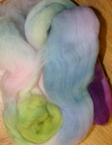 Ivy Brambles Hand Dyed Felting Roving #104 Spring Flowers