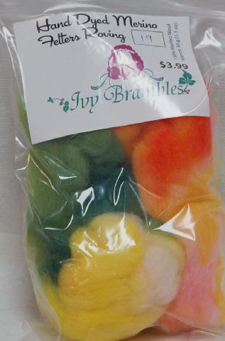 Ivy Brambles Hand Dyed Felting Roving #019 Impa...