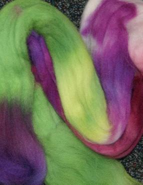 Ivy Brambles Hand Dyed Felting Roving #318 Violets