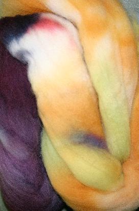 Ivy Brambles Hand Dyed Felting Roving #323 Sunshine