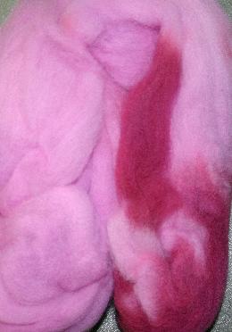Ivy Brambles Hand Dyed Felting Roving #324 Berry