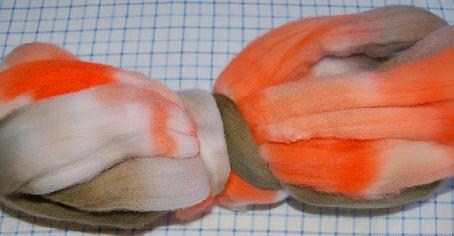 Ivy Brambles Merino 4oz Roving - Orange Break