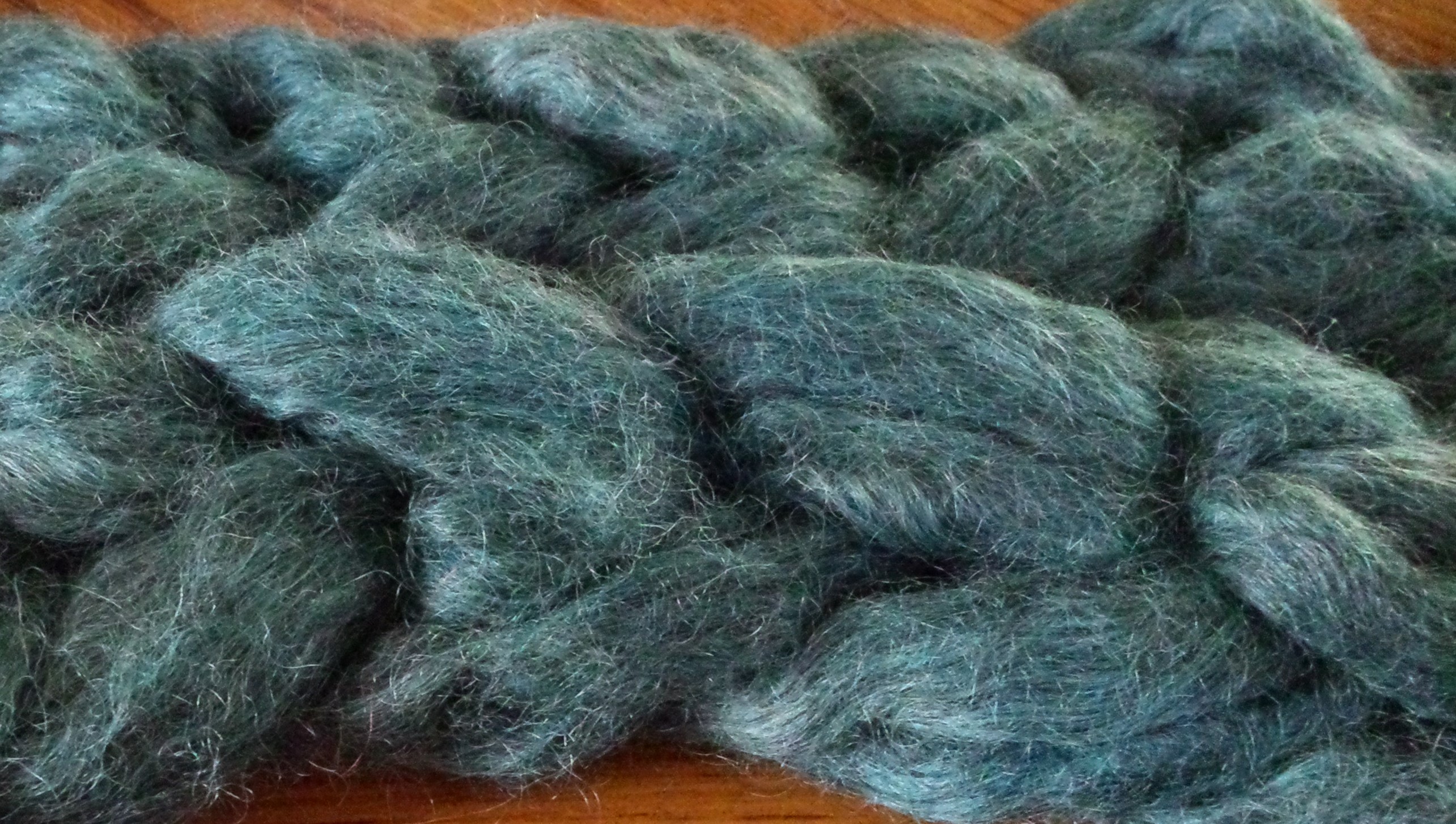 Bewitching Fibers Hand Dyed Gotland Lambswool Combed Top - 3.5 oz - Aqua