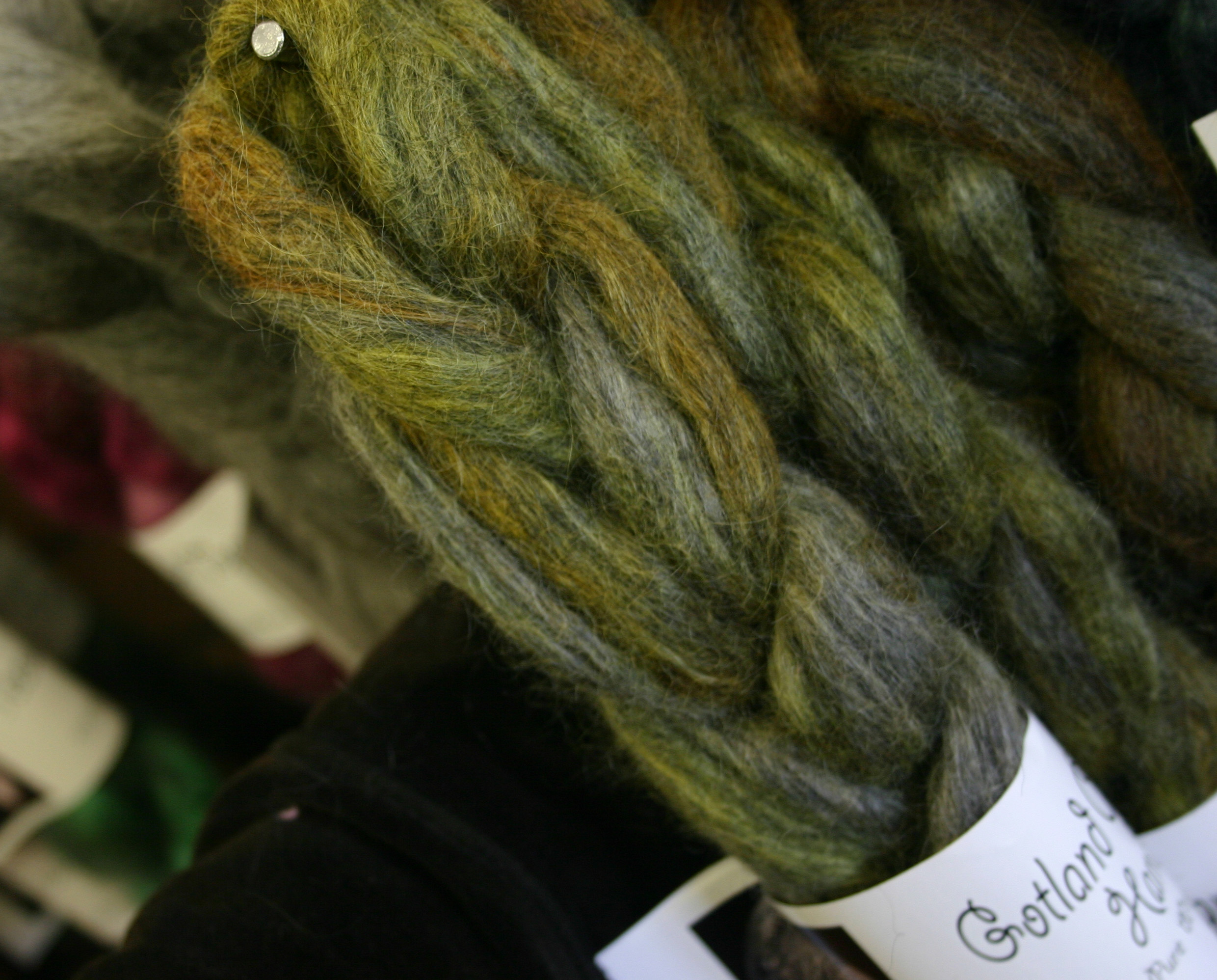 Bewitching Fibers Hand Dyed Gotland Lambswool Combed Top - 3.5 oz - Vine Bewitching Fibers Hand Dyed Gotland Lambswool Combed Top - 3.5 oz - Vine