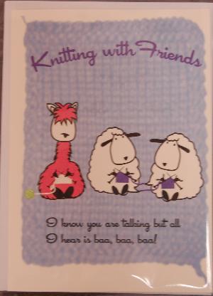 Knitting With Friends Greeting Card - Baa Baa Baa