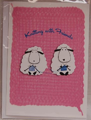 Knitting With Friends Greeting Card - Sheep
