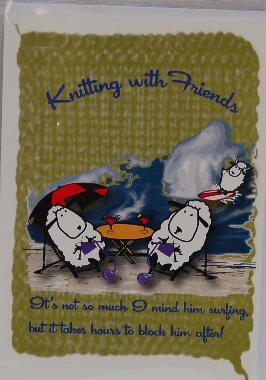 Knitting With Friends Greeting Card - Surfer
