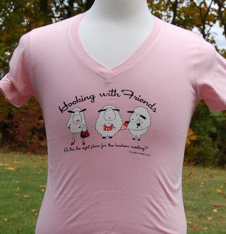 Hooking With Friends� - Womens    Small V Neck ...