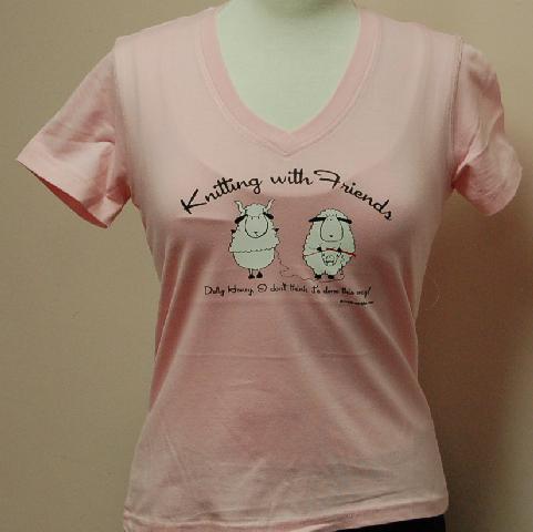 Knitting With Friends� - Womens    Small V Neck...
