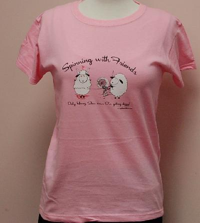 Spinning With Friends�  X-Large T-Shirt - Dizzy Design in Pink