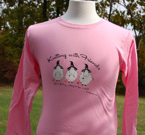 Knitting With Friends� - Ladies Long Sleeve T Shirts