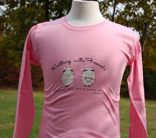 Knitting With Friends� Womens  X-Large Long Sle...