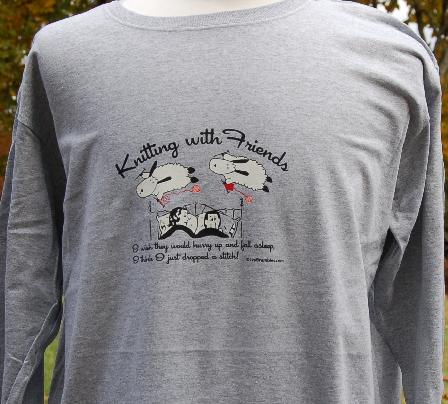 Knitting With Friends� Womens   Medium Long Sle...