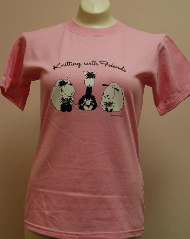 Knitting With Friends� - Youth Crew Neck T Shirts