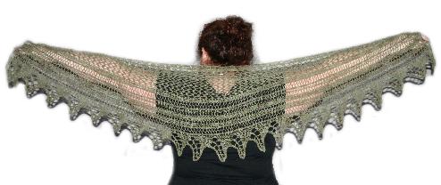 English Ivy Lace Shawlette in Cashmere Project Kit
