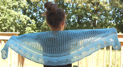 Ivy Brambles Gentle Waves Shawlette Pattern by Jocre Arts