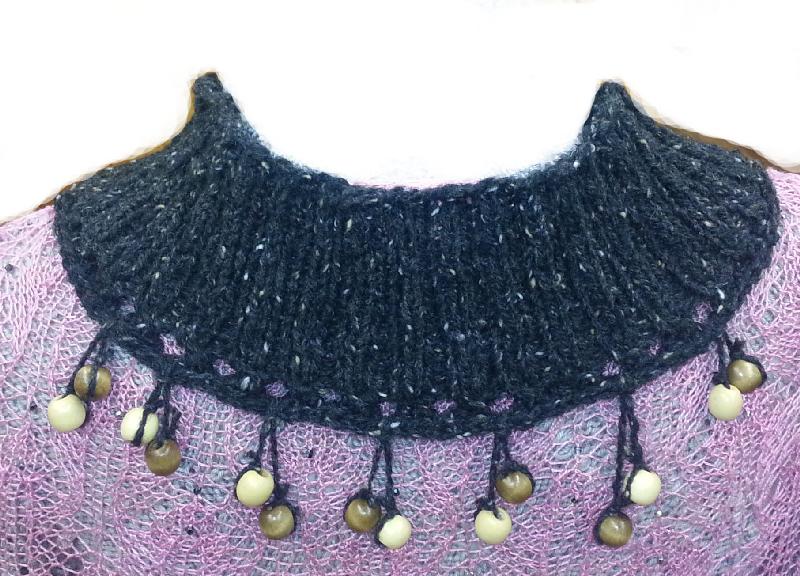 Ivy Brambles Knit Beaded Neck Collar Pattern